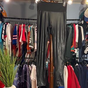 Black Faux Leather Leggings